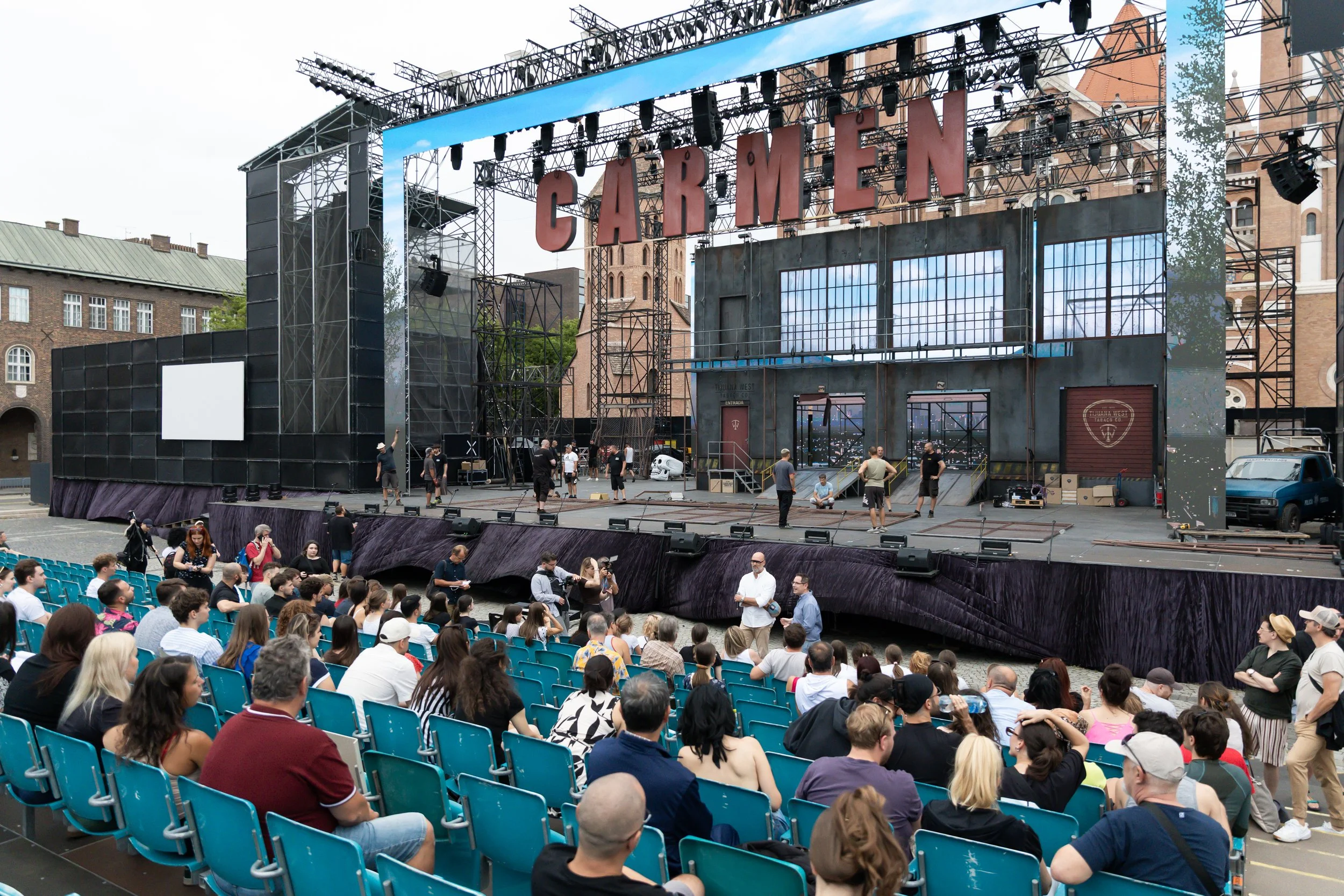 Carmen rehearsals underway on Dóm Square ahead of Szeged Open-Air Festival performances