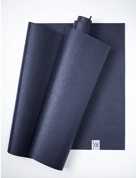 YM Sticky Yoga Mat - Navy Blue Rolled.png