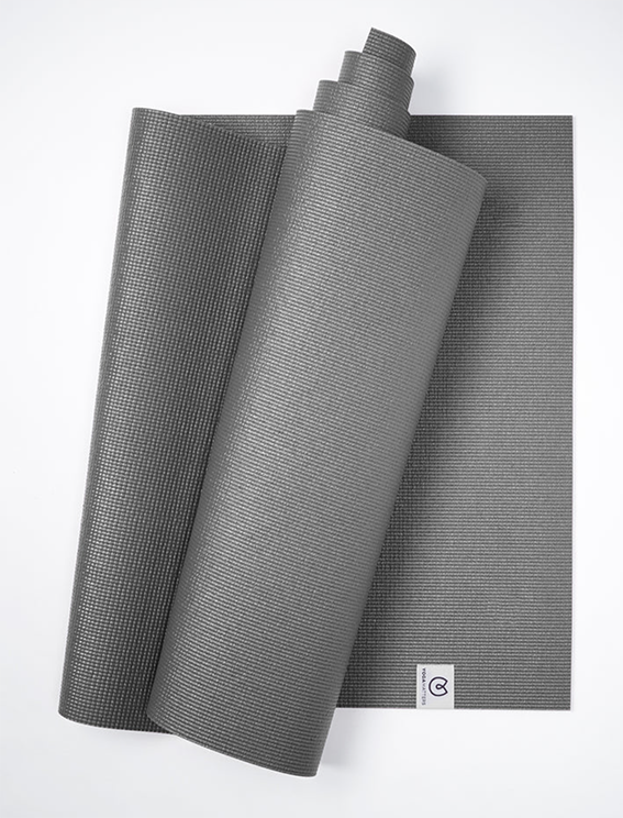 YM Sticky Yoga Mat Slate - Grey Rolled.png