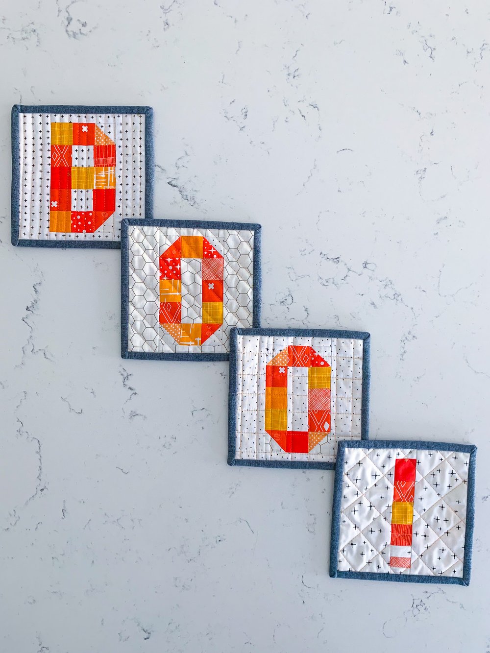 Boo Blocks coasters (free pattern)