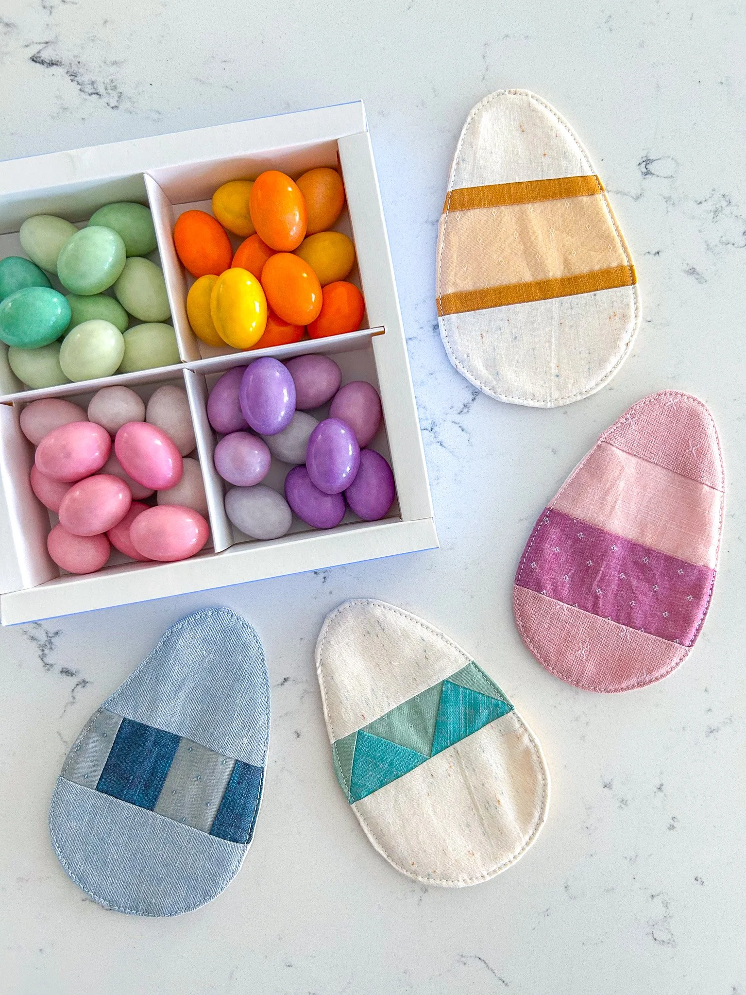 Spring Chicken blocks and coaster pattern