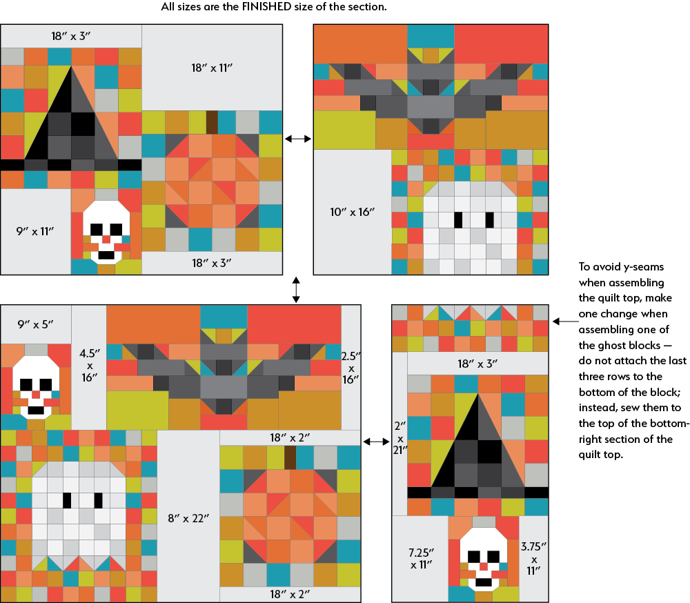 A Scrappy Halloween Quilt Sampler — Blue Sky Modern Craft