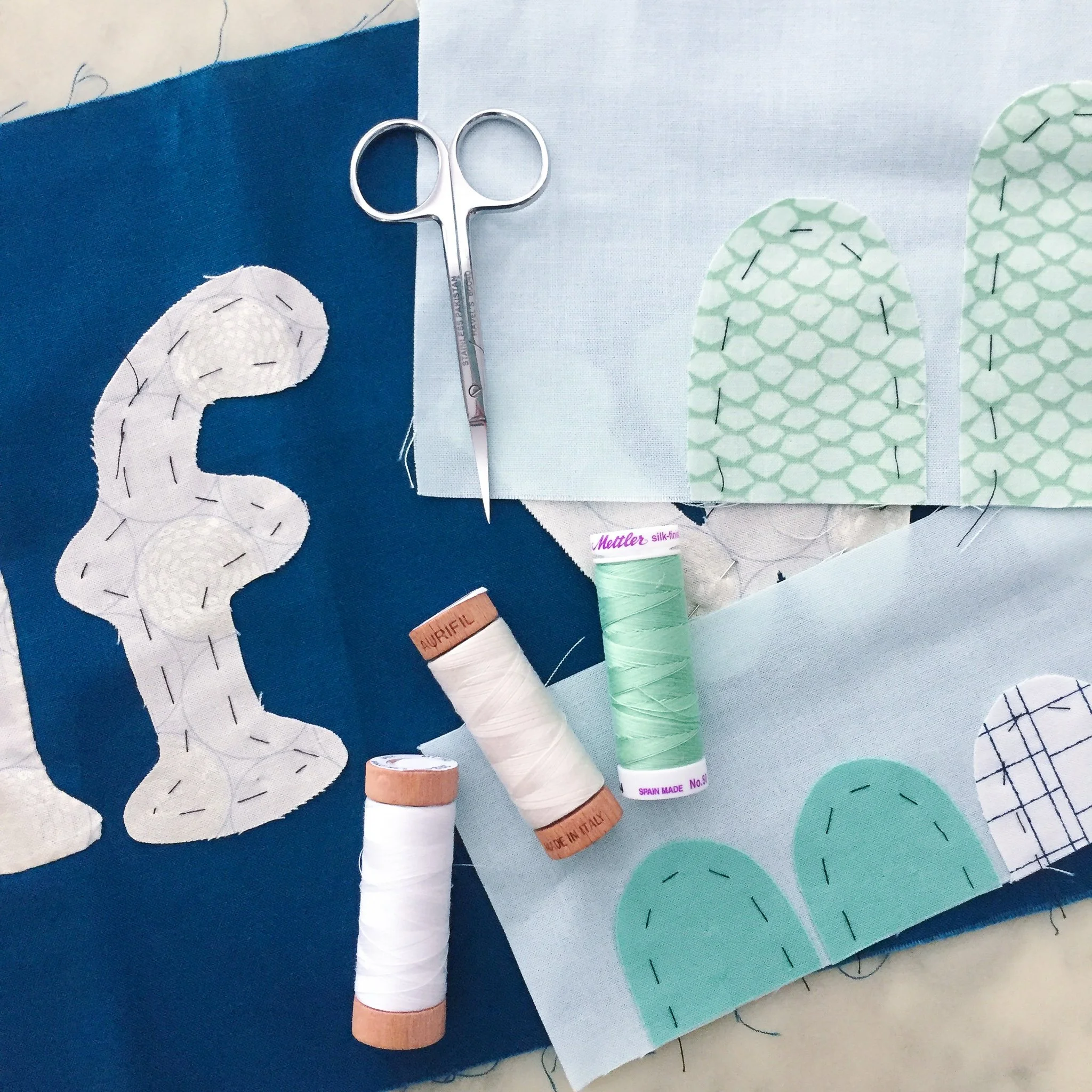 Needle-turn applique project and supplies