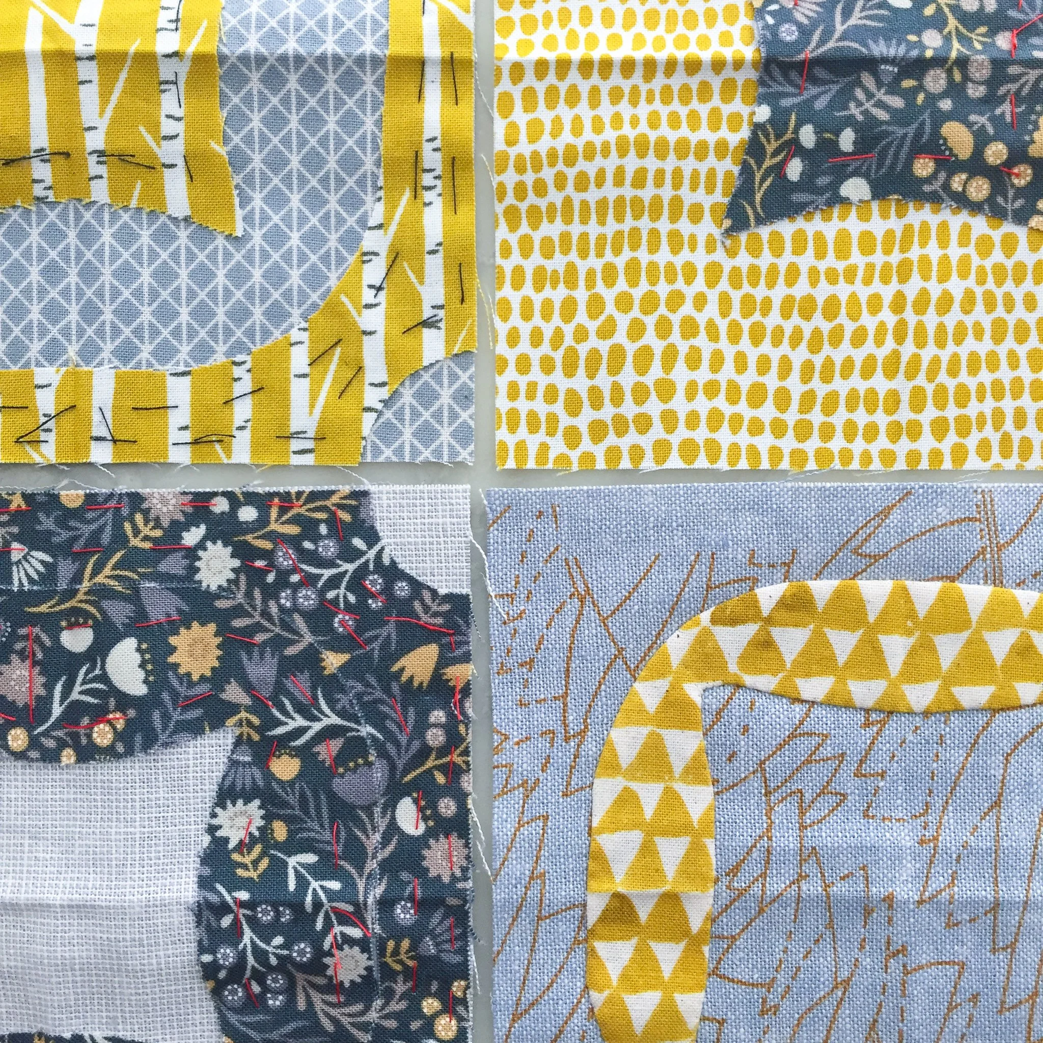Appliqué project made using Wainwright pattern by Carolyn Friedlander