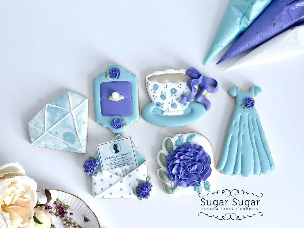 Bridgerton Cookie Class at Wine & Design Clayton