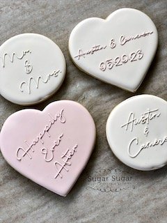engagement cookies, bridal shower cookies, wedding cookies, wedding shower cookies