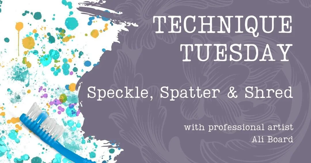 ***TECHNIQUE TUESDAY IN ONE HOUR at 10:00 (UK TIME)***
Ali is back from her holidays and looking forward to sharing her latest experiments with you.

So what can you expect from Technique Tuesday?
TT aspires to do something Ali is passionate about: I