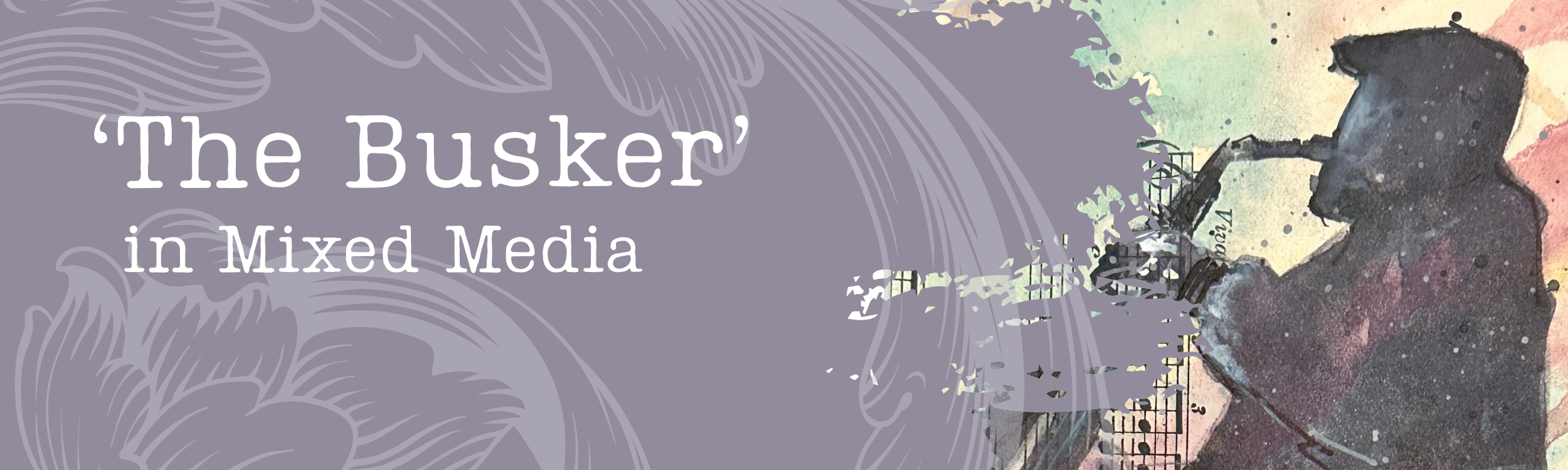 The Busker in Mixed Media