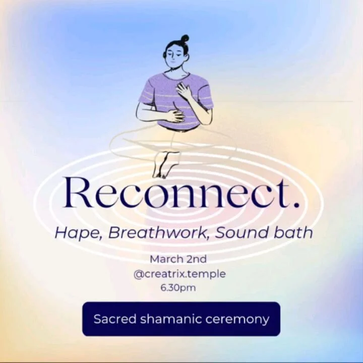 ✨️CEREMONY COMING UP✨️
You are wholeheartedly invited to a hape, breathwork & sound bath ceremony in the one of a kind healing arts space ✨️@creatrix.temple✨️
📍Montreal, Lachine
Thursday
March 2nd
6.30pm
If you feel ready to dive deeper in yo