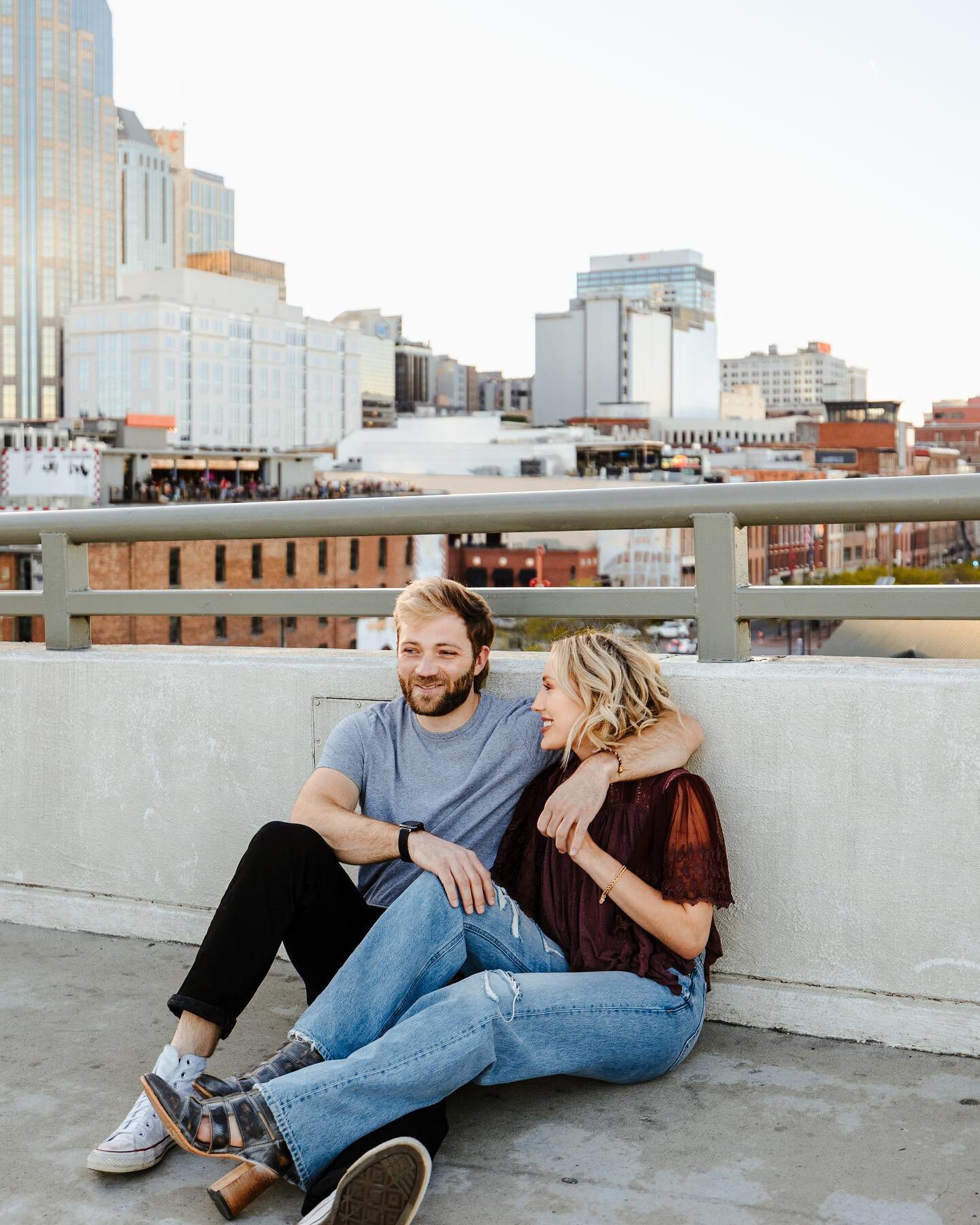 Had the best time bopping around the Nashville riverfront with Haley &amp; Taylor this weekend. The weather was perfect &amp; our backdrop of Broadway was BUMPIN on a Sunday. Add in two incredibly fun &amp; in-love photo subjects, and 🤌🏼 voila, the
