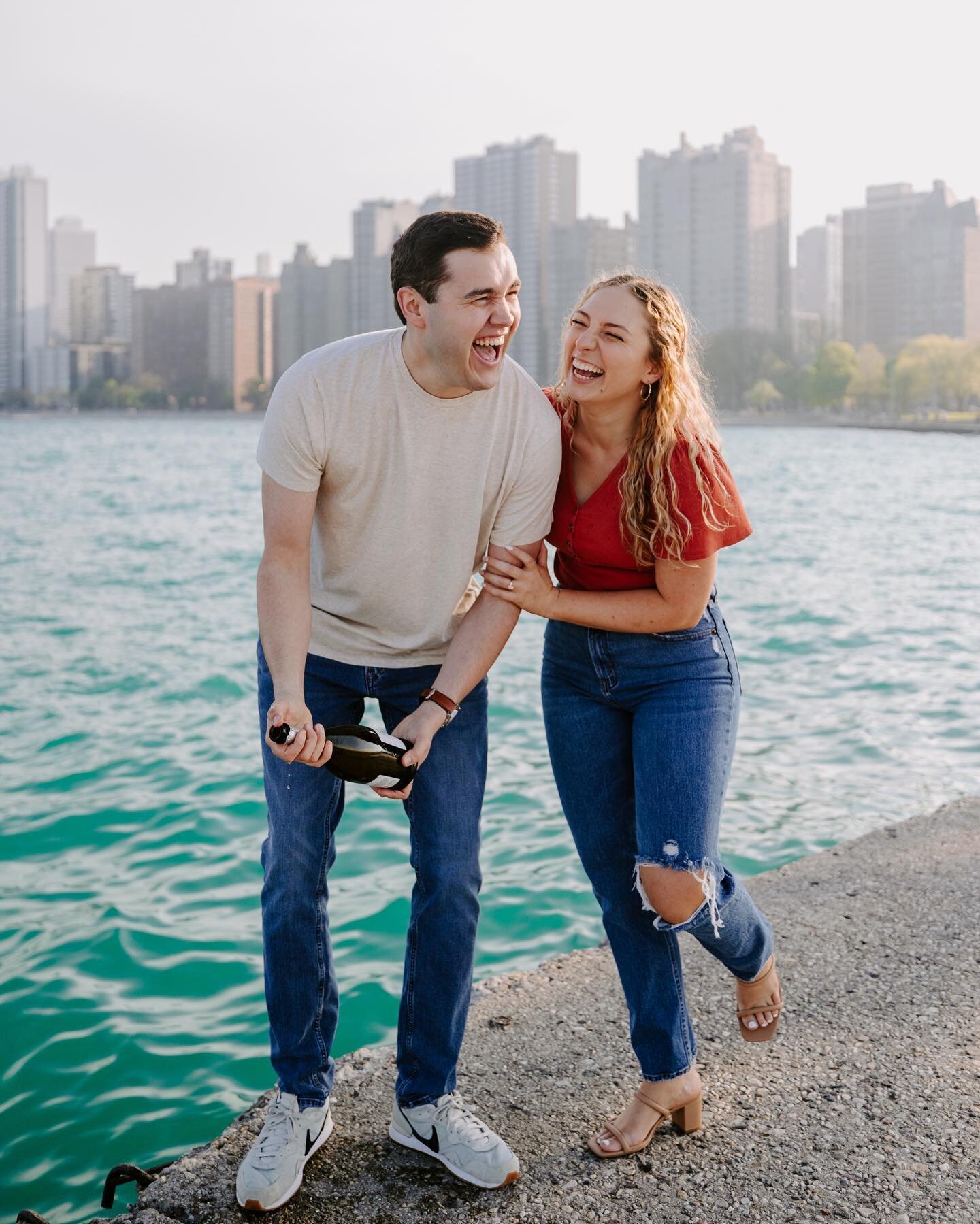 If I had to give Colleen &amp; John&rsquo;s engagement session a name, it&rsquo;d be &ldquo;Photos You Can Hear.&rdquo;

It was non-stop giggling from these two (+me) the whole time, the way it should be if you ask me. Colleen &amp; John had already 