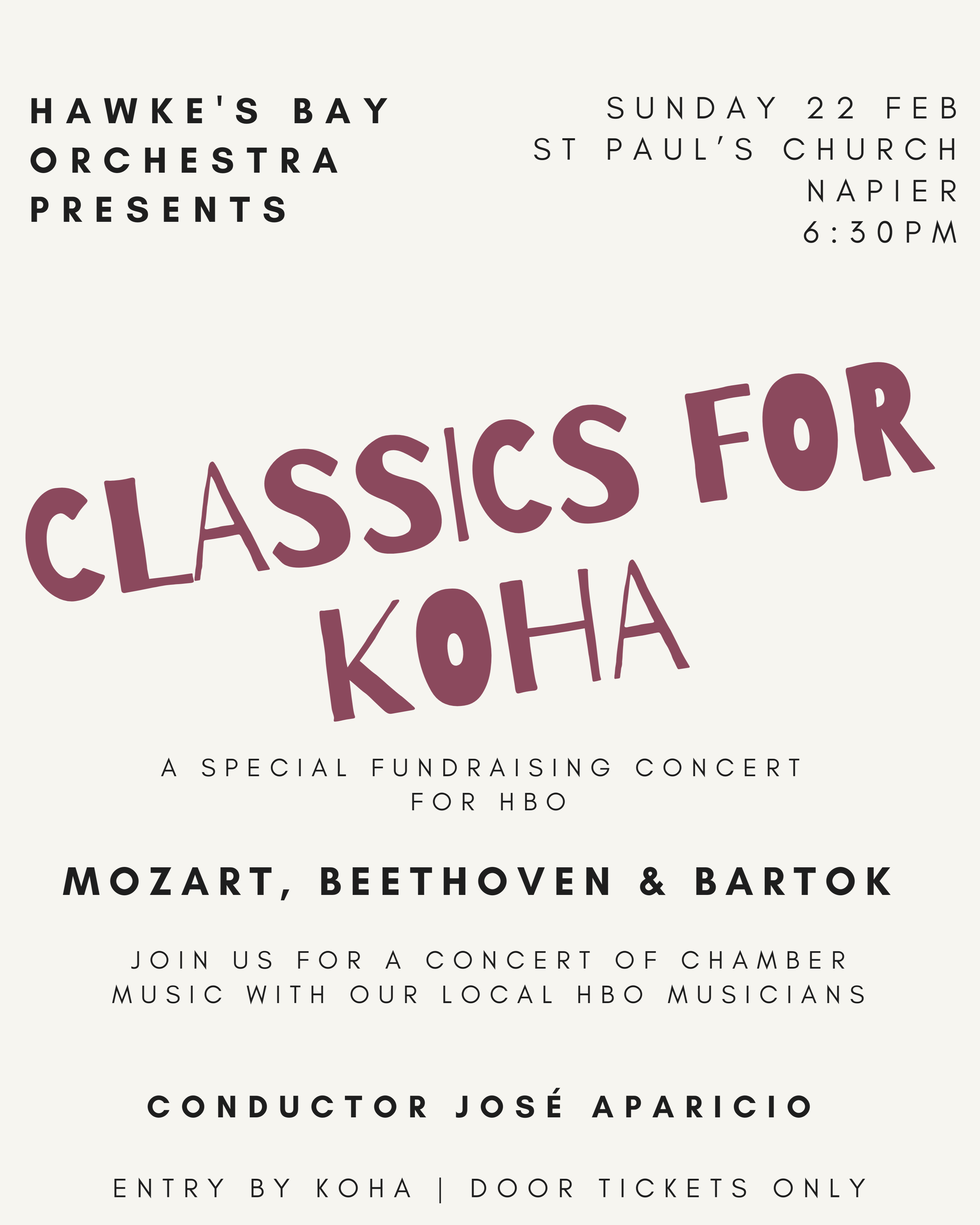 Classics for Koha - a chamber concert