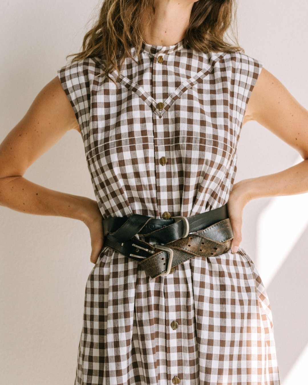 Dress up with a blazer and flats for town, or down with a belt and boots for a rodeo. Matched with 1920s checked Corozo buttons for a sustainable touch. History, reimagined for modern wear. 

#sustainablebrand #upcycledfashionbrand #sustainablefashio