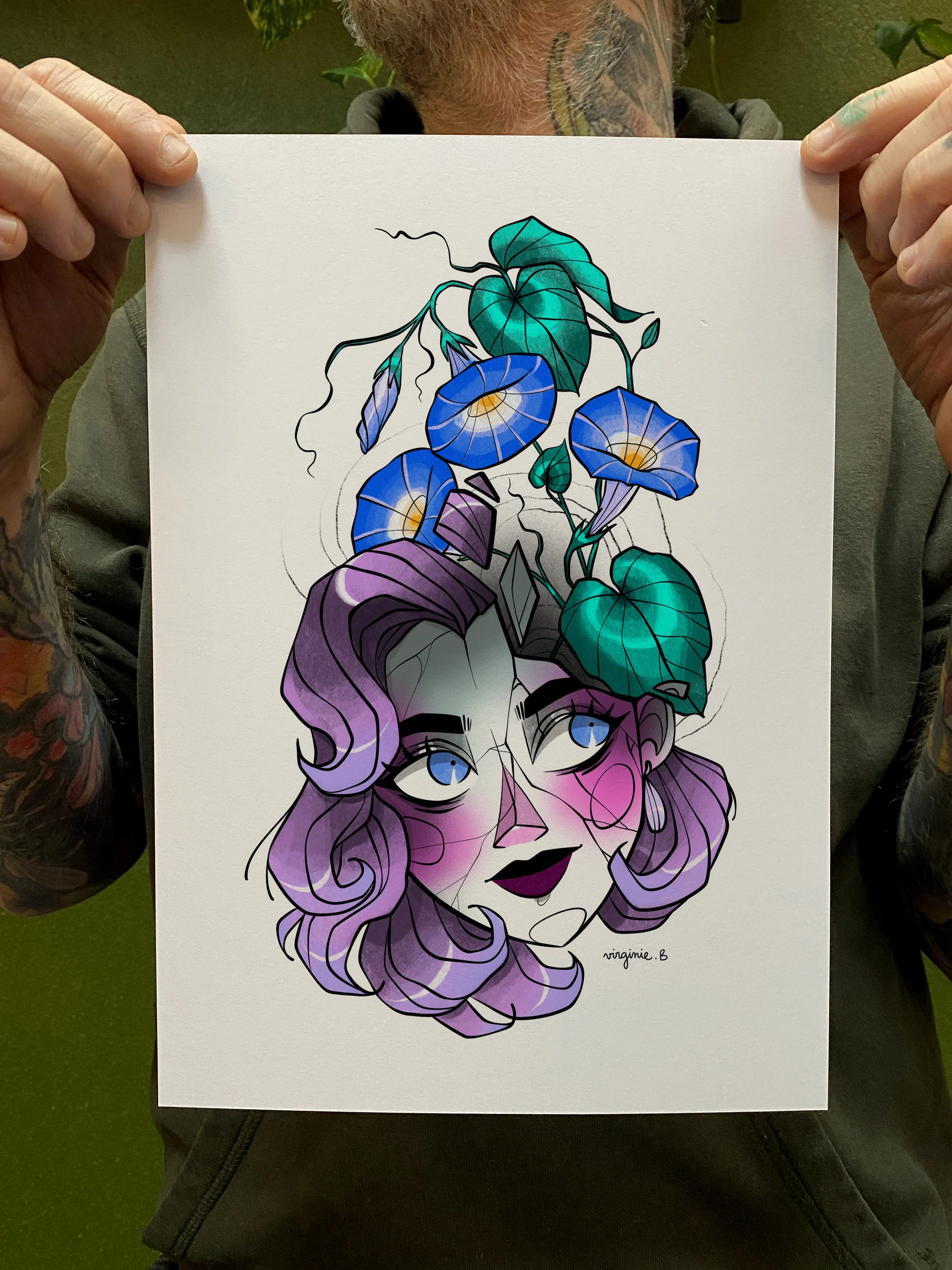 Print A4 IPOMOEA BROKEN FACE