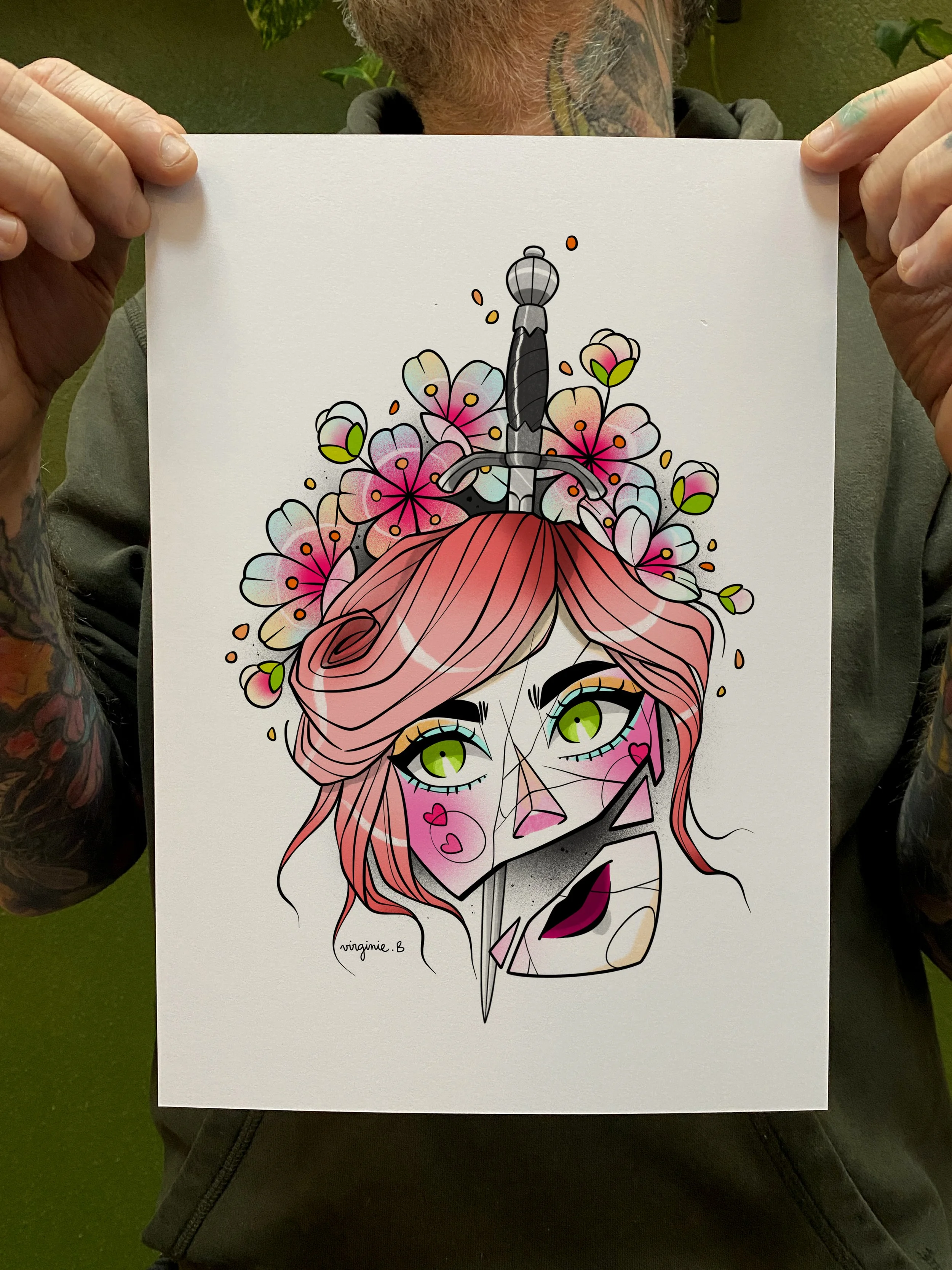 Print A4 DAGGER BROKEN FACE