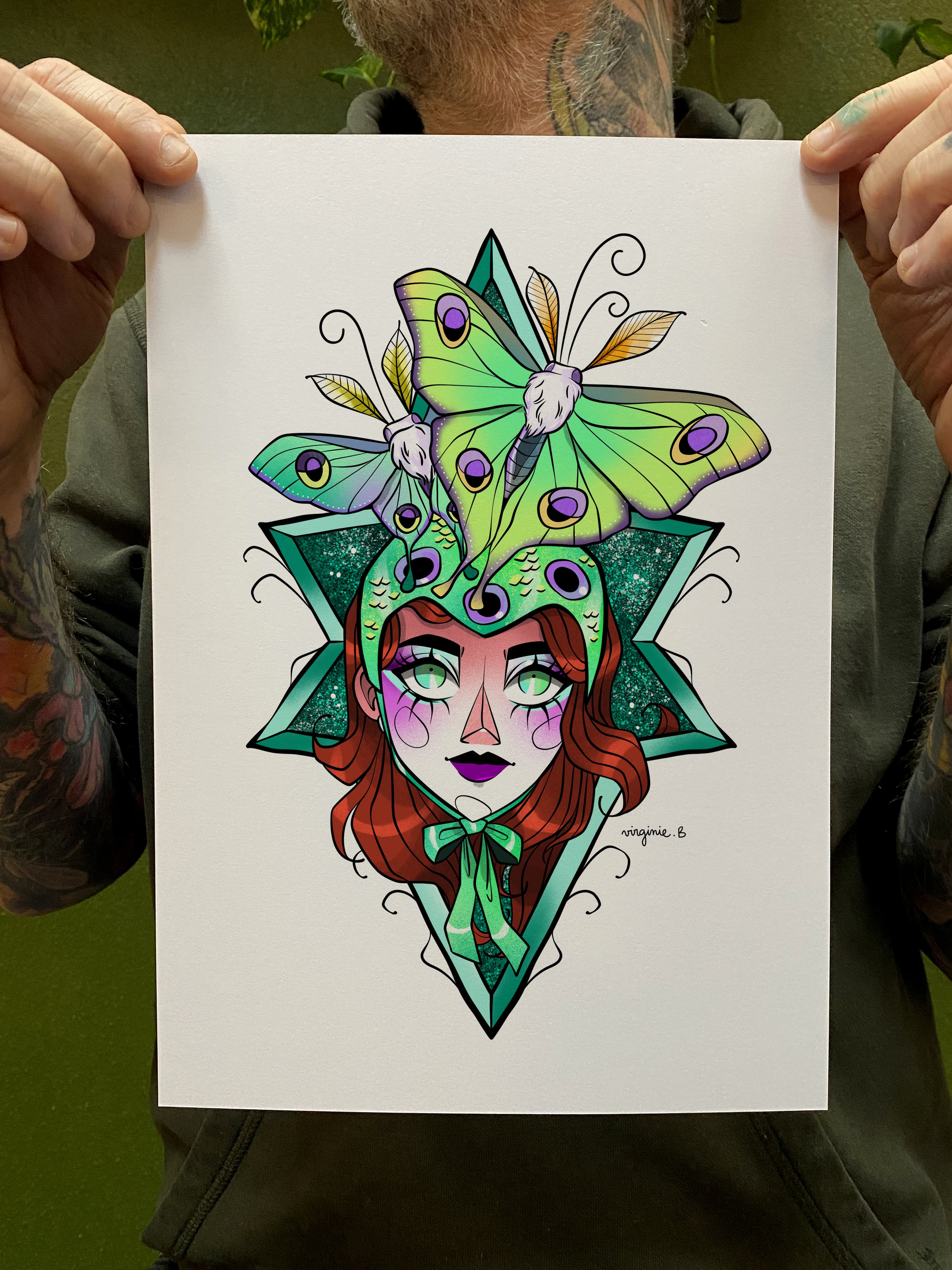 Print A4 THE MOTH HAT