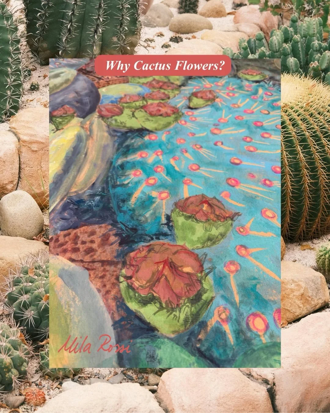 Why Cactus Flowers 

I&rsquo;m drawn to plants that survive where very little else can. Cactus flowers are brief, vibrant blooms emerging from environments defined by heat, dryness and scarcity. 

Cacti embody resilience and adaptation&mdash;somethin