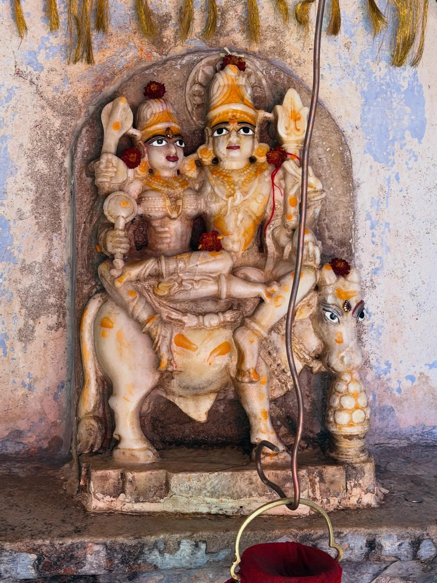 In the studio &mdash;

Good morning, Parvati and Shiva.

I&rsquo;ve been working on two new paintings inspired by recent travels to Rajasthan, India. Still in process, here is a glimpse of one.

#inprogress #inmystudio #indiatravels #parvati