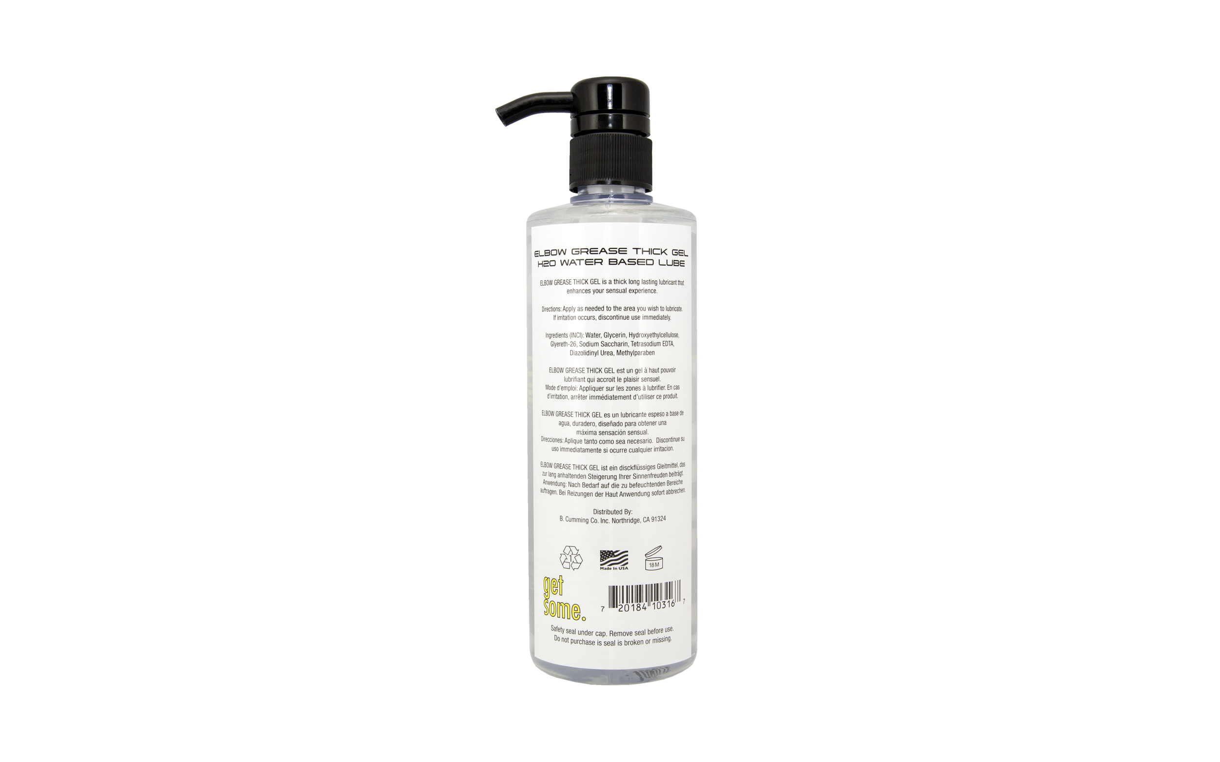 Elbow Grease H2O<br/>Thick/Classic Gel<br/>16 Oz. Pump — Elbow Grease  Lubricants