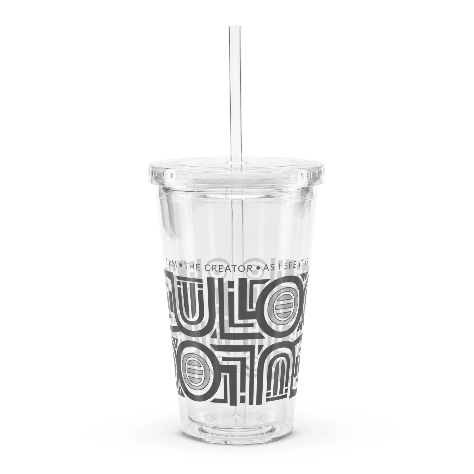 iHCULOCHi Reusable Clear plastic tumbler