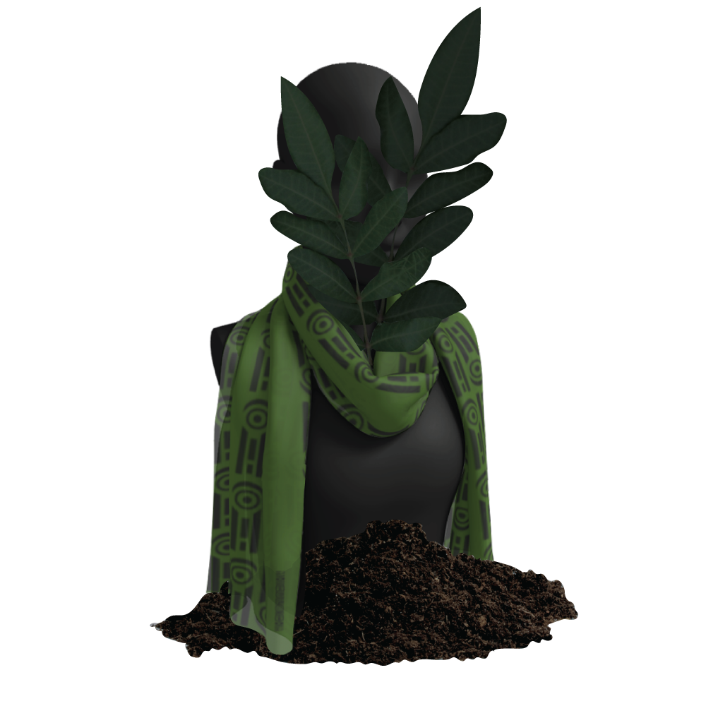 iHCULOCHi Open Eye Long Scarf (green)