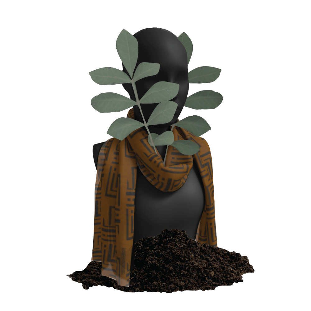 iHCULOCHi Path Long Scarf (dark brown)