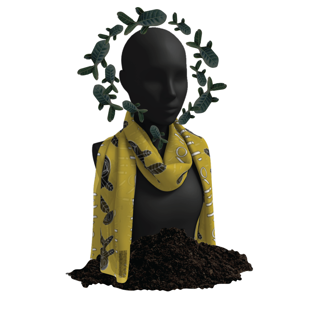 Free Fish Long Scarf (gold)