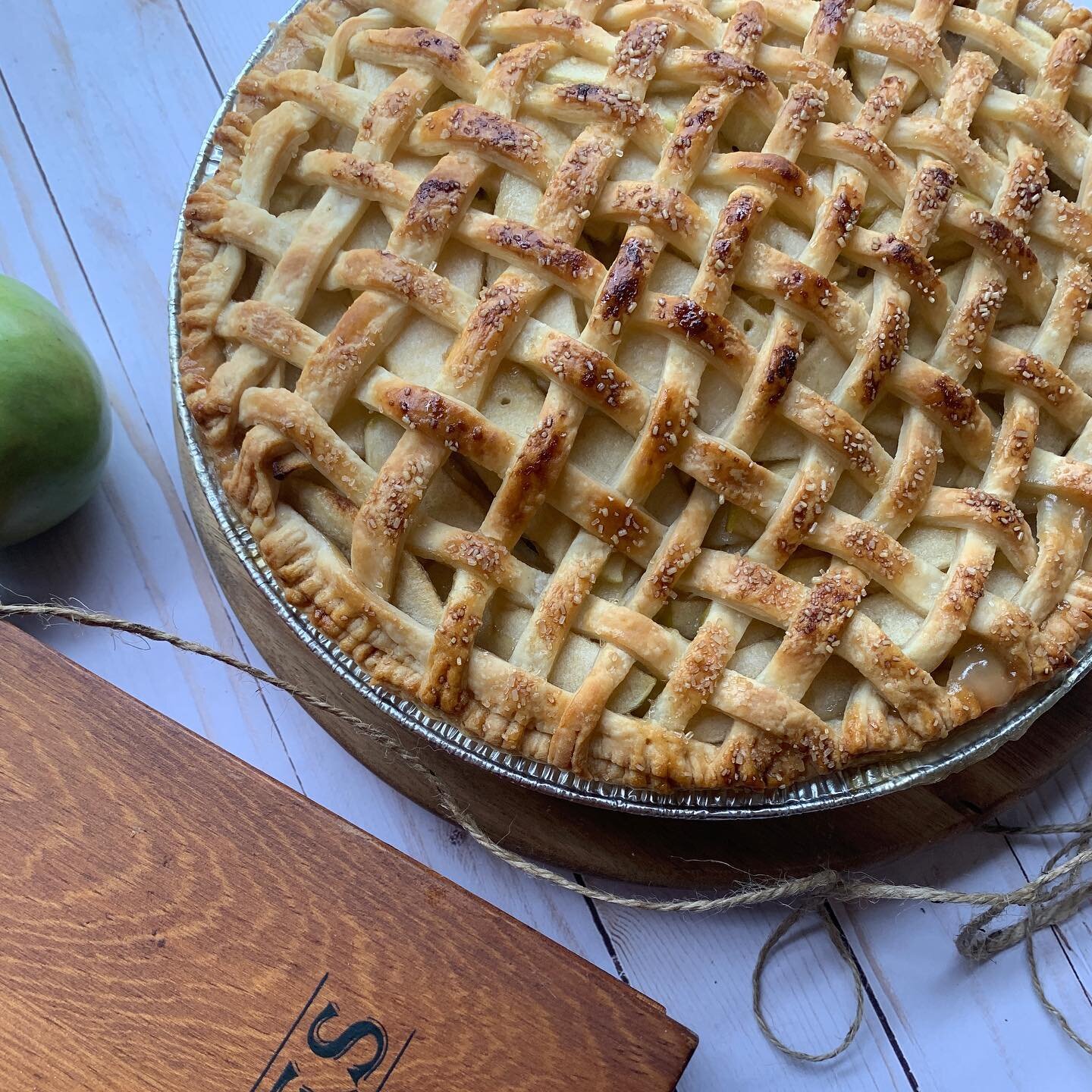 Pi day is approaching. Let me know if you would like a home baked pie to celebrate! 

Classic Apple Pie with an all butter crust. 🤤 
 
 #applepie #pie #latticepie #fayettevillearkansas #nwarkansas #nwa #fayettevillear #piday