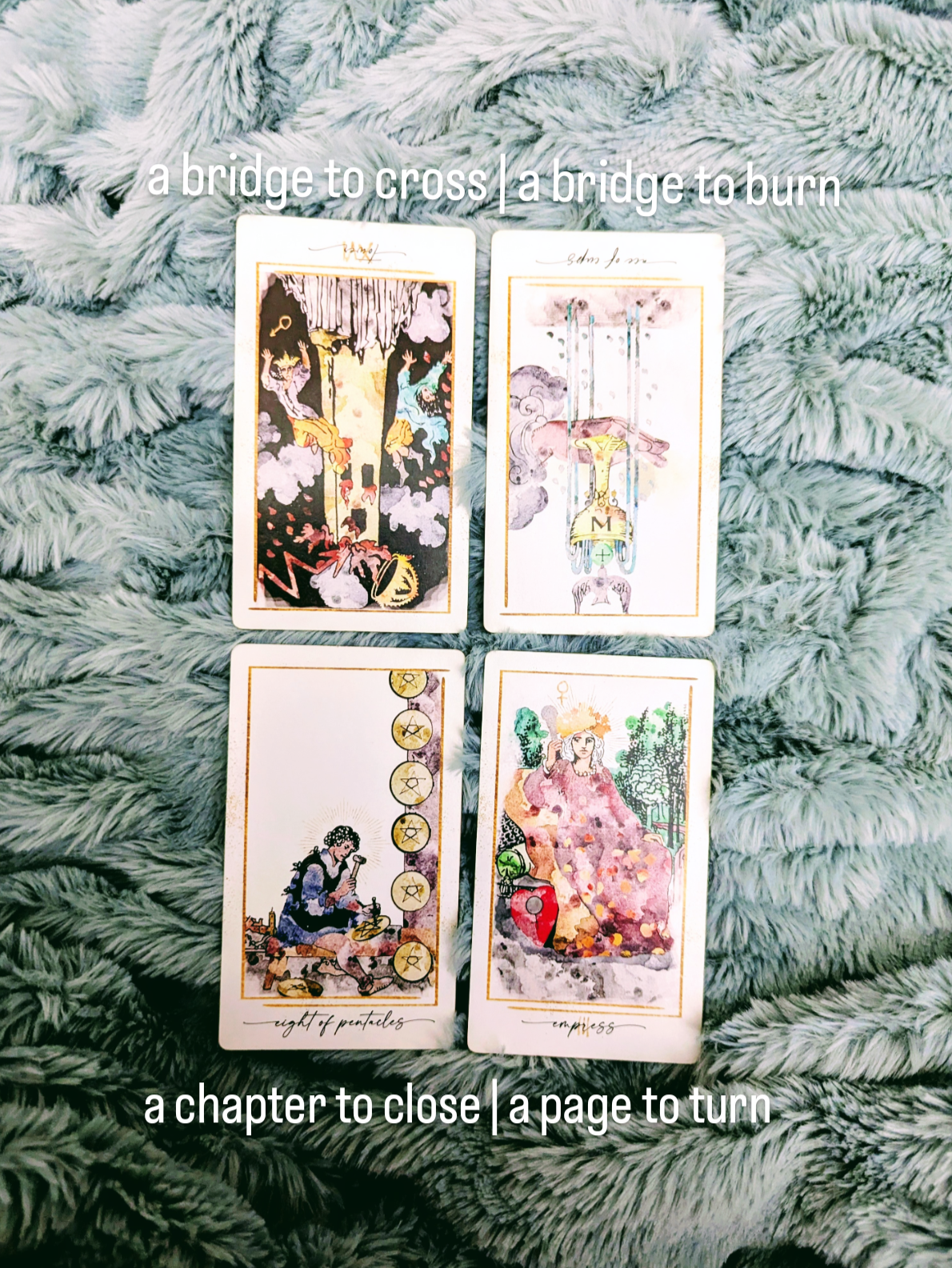12.2-12.8.2025: The Tower, Ace of Cups, Eight of Pentacles, The Empress