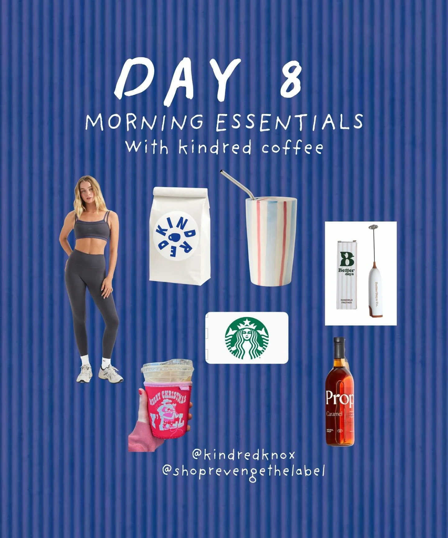 THINGS THAT WILL MAKE YOUR MORNING!! ☕️💙👟 REVENGEMAS DAY 8 WILL DO THE JOB!

One of my favorite revengemas days because I&rsquo;m partnering with my best friend @jasjules with her NEW amazing business @kindredknox !! the next up and coming coffee t