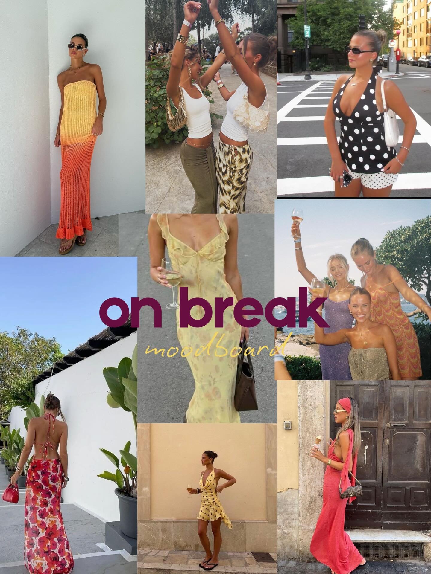 SPRING BREAK READY ⛱️💛✈️🍹 &amp; we are bringing the outfits!!! our newest collection ON BREAK drops Thursday, March 5th at 7:30 pm est! get ready to shop!