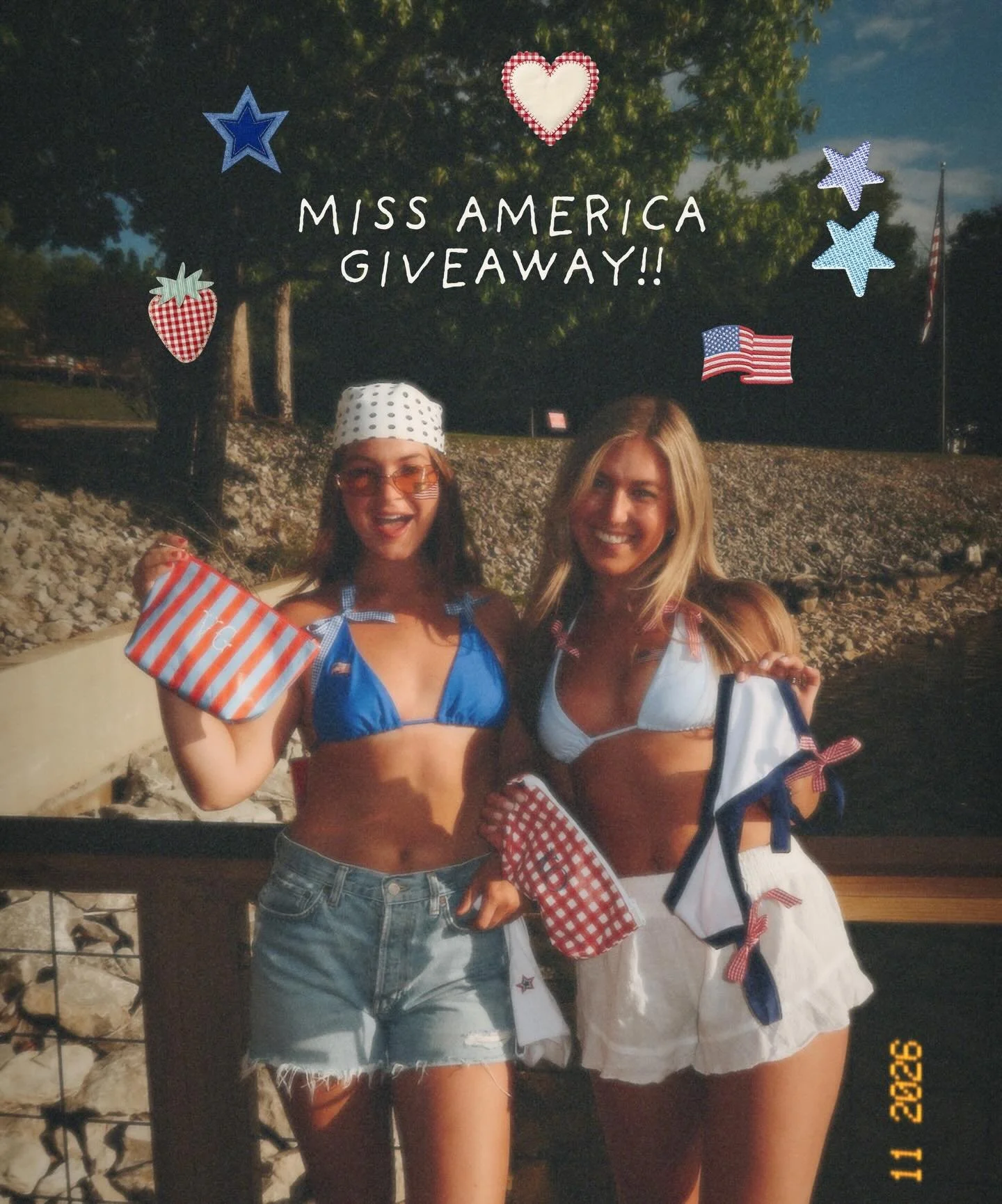 MISS AMERICA COLLECTION GIVEAWAY 🌭🇺🇸🧨👙🪡 eek! Victoria &amp; Kylie here! We are so excited to be joining our small businesses together to bring you all the cutest collection for summer! (specifically Memorial Day + Fourth of July!) This collecti