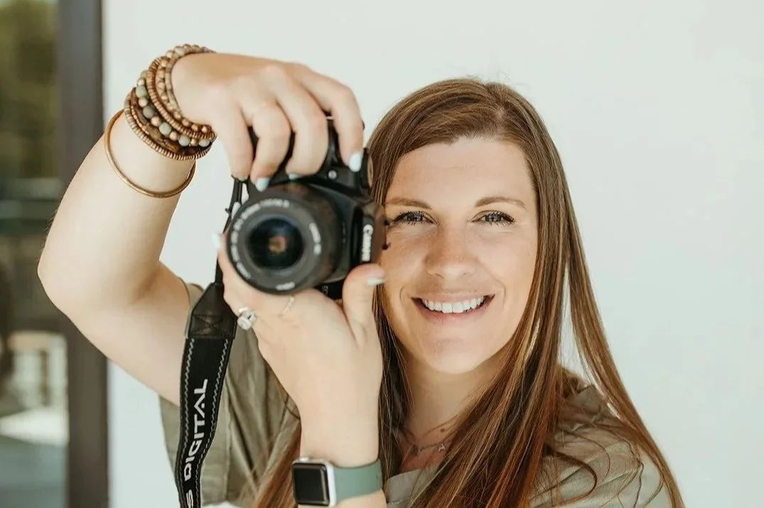 Warm and creative brand design for woman-owned photography business with cohesive colors and typography.