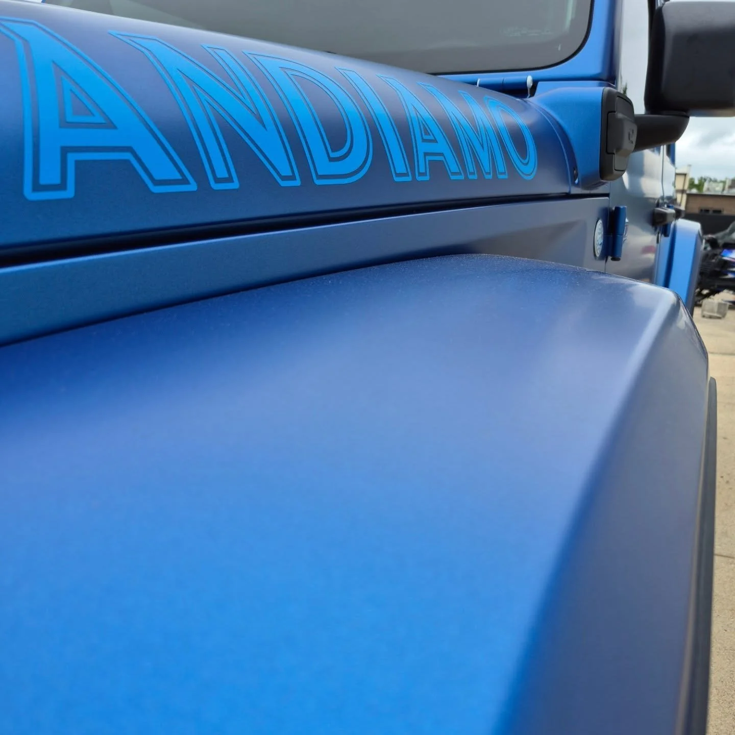 Jeep full matte night blue wrap w/ satin light blue accents...
&bull;
&bull;
&bull;
#wewrap #paintisdead #jeep #carwrap #wrangler