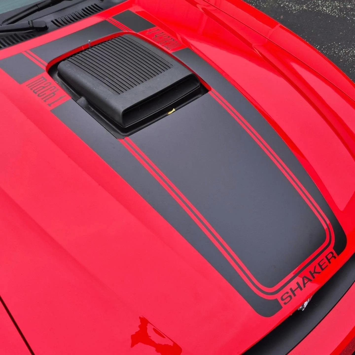 Sometimes it doesn&rsquo;t take a full wrap to completely change the look.
A clean black hood stripe gave this red Mustang just enough contrast without overdoing it.
Simple change. Big difference.
Would you leave it here or add more?
&bull;
#Mustang 