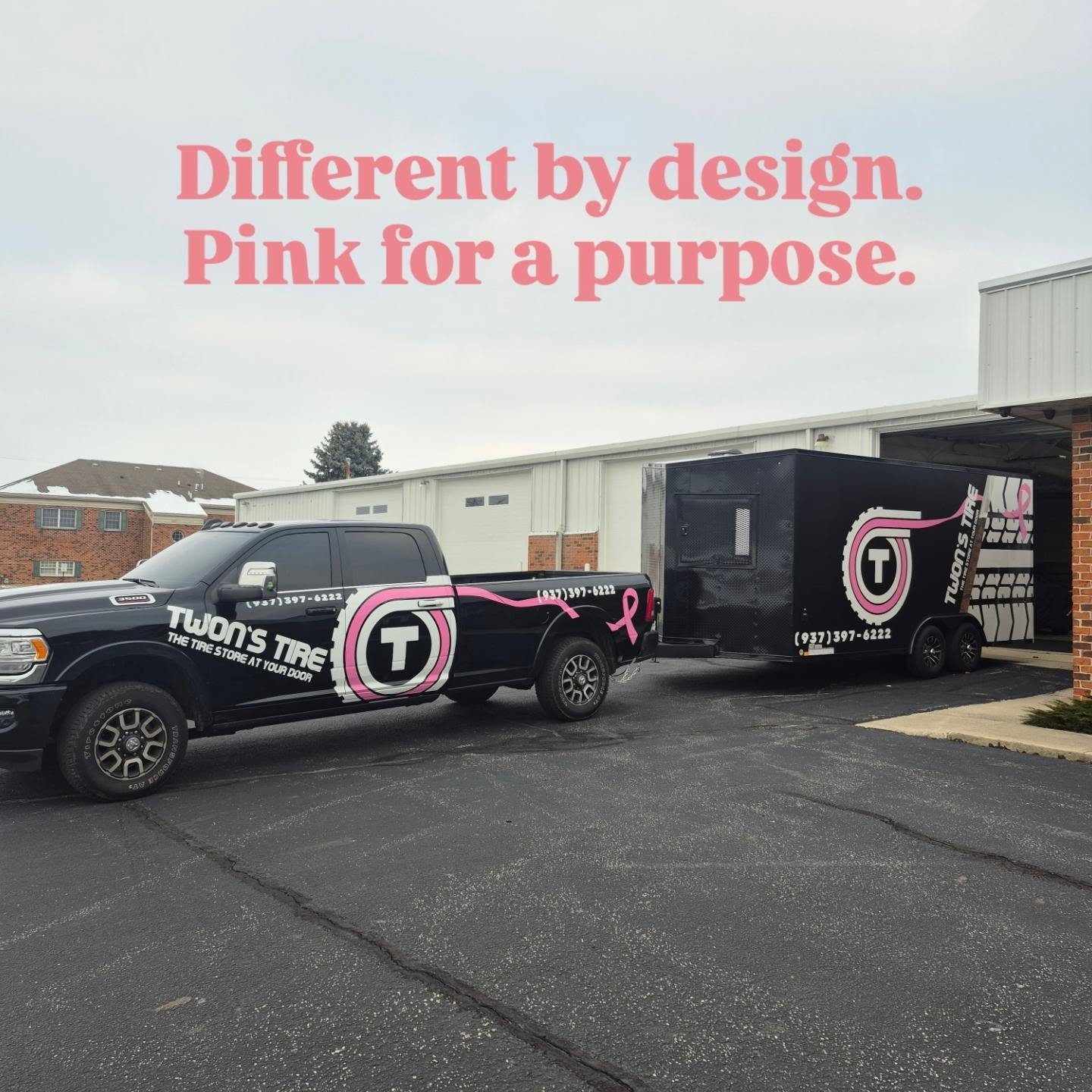 Different by design. Pink for a purpose.

Part of a fleet but this one was built to stand out from the others, this time we added the pink ribbon details.

Same overall look, with a little more meaning behind it this time.

Vehicle Wraps &amp; Graphi