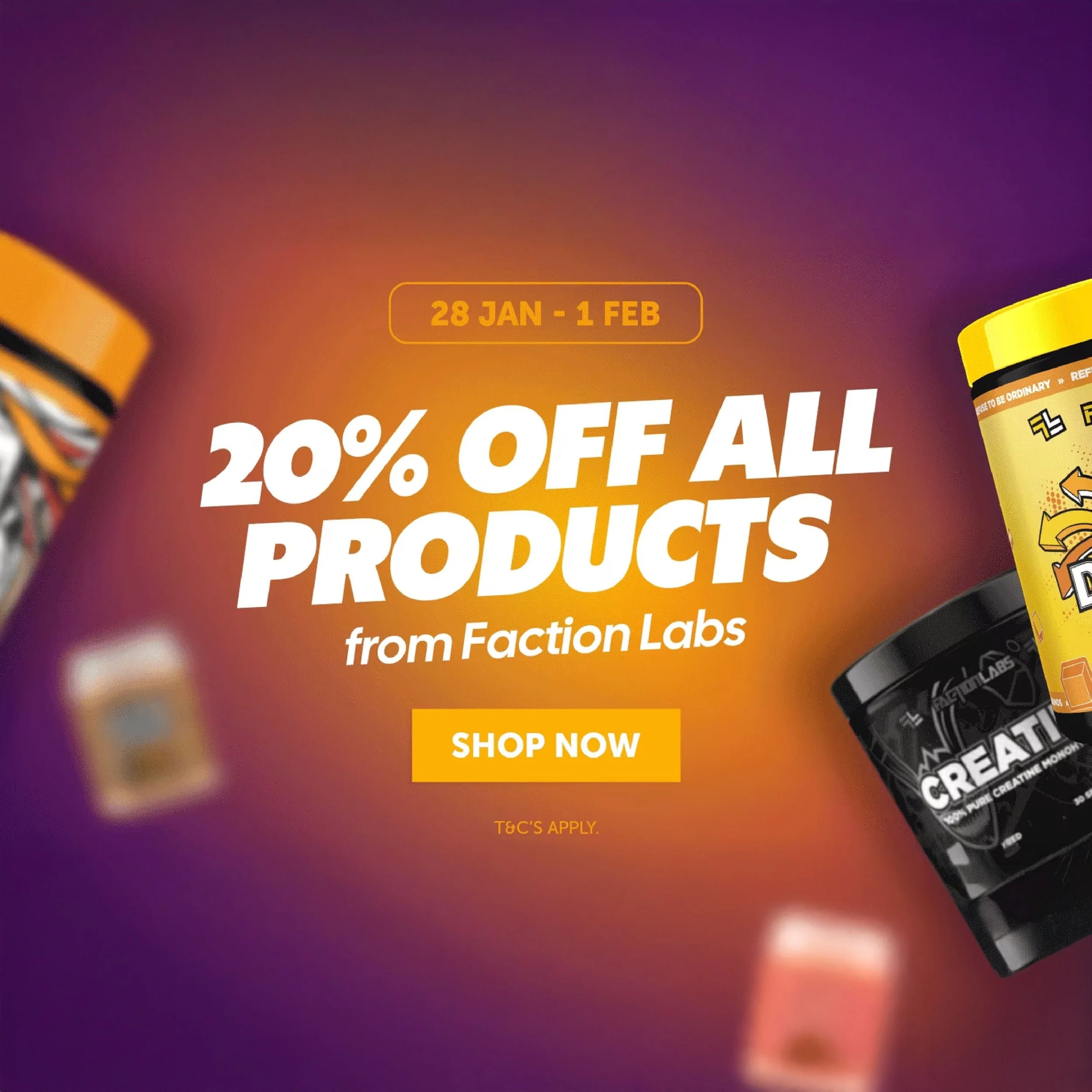 20% Off Faction Lab Products