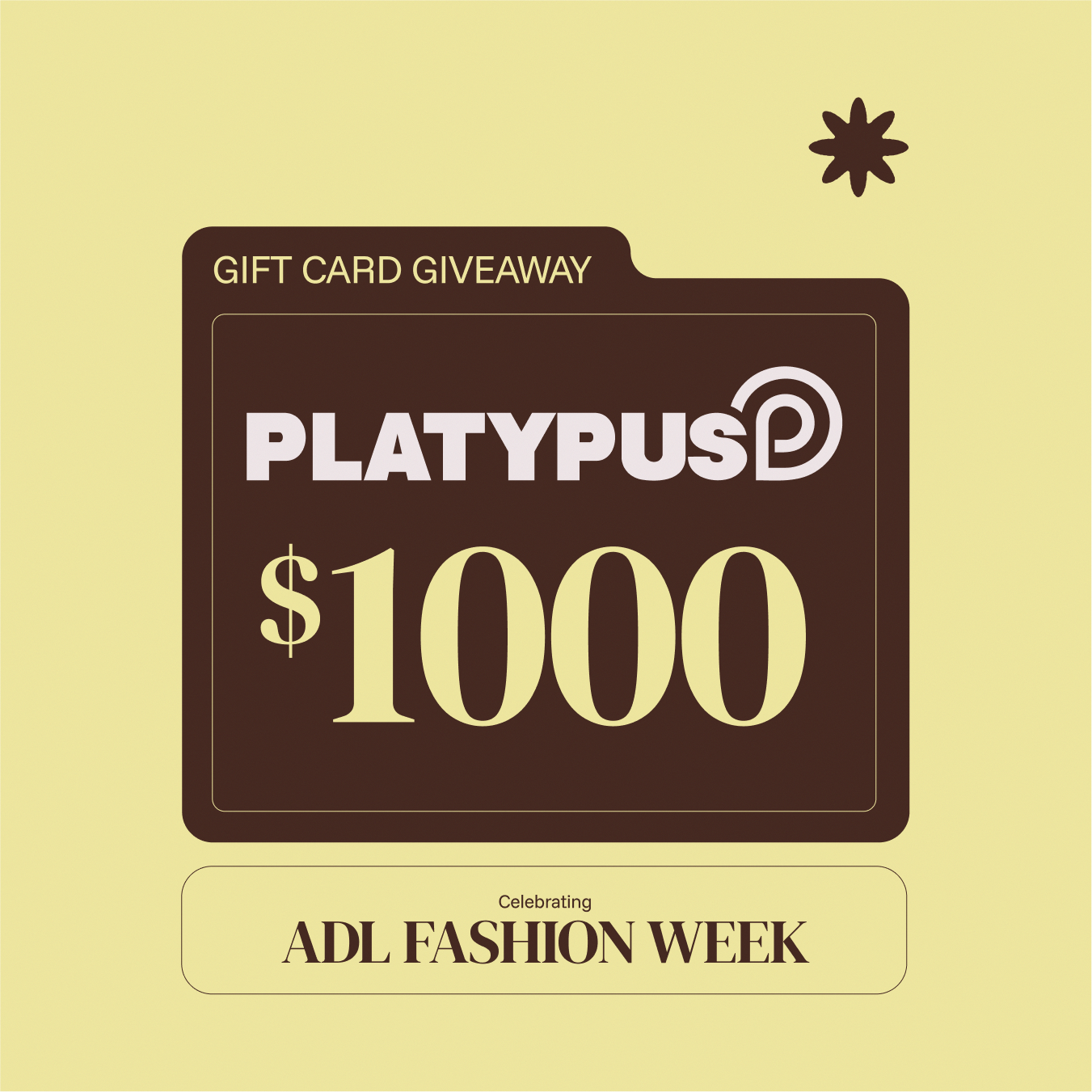 Platypus $1000 Giveaway