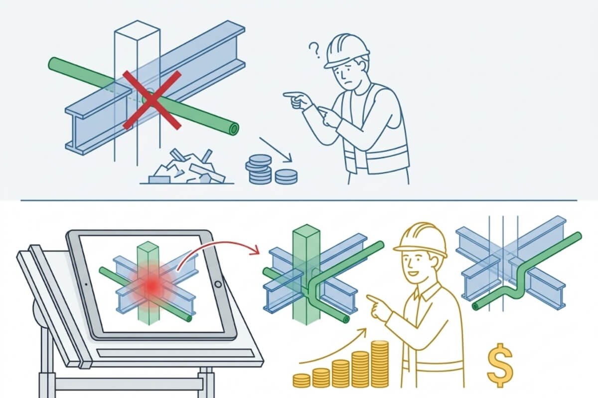BIM clash detection reduces MEP costs
