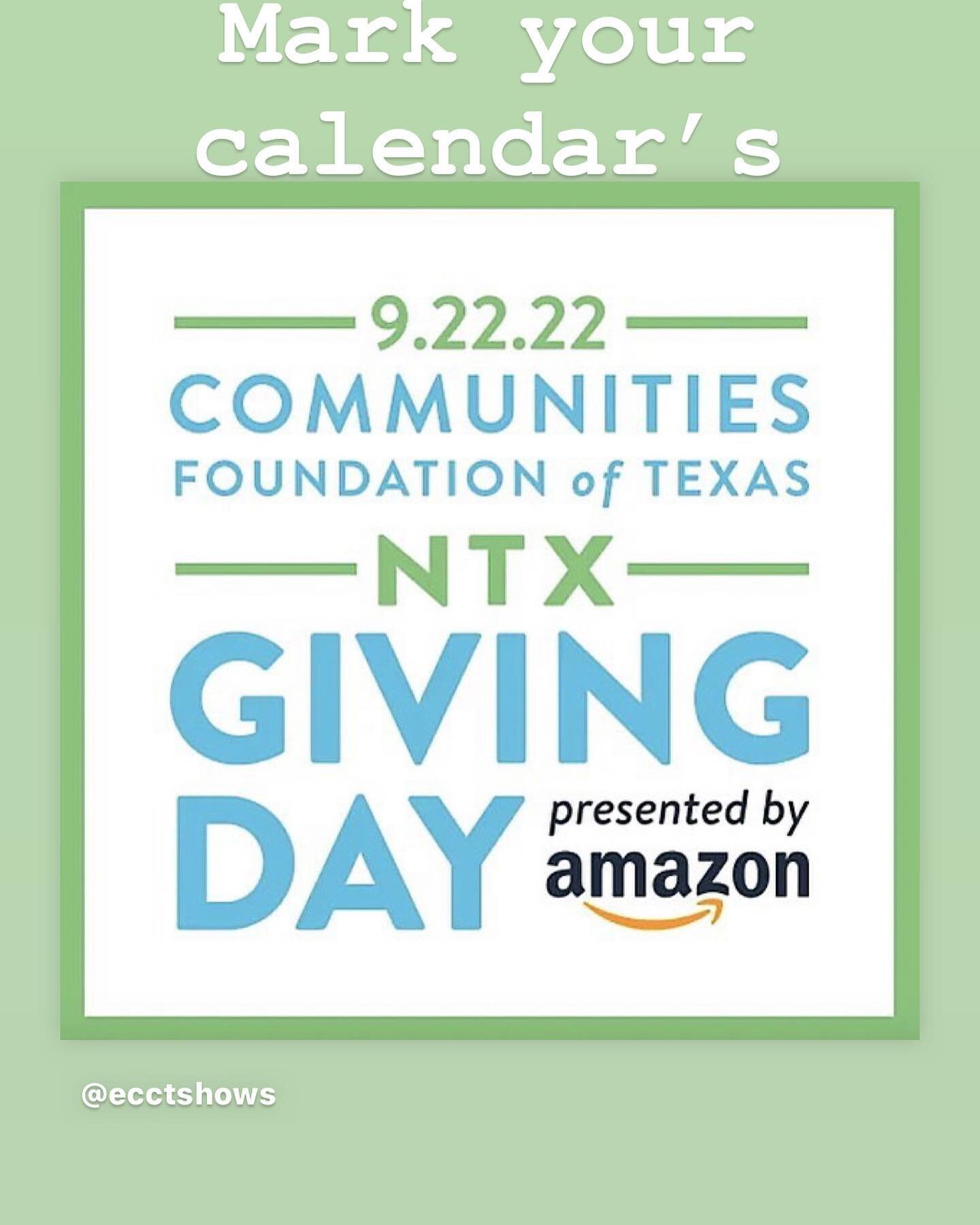 Let&rsquo;s give to ECCT so we can continue to impact Children&rsquo;s lives!!!!
#childrentheater #ntxgivingday