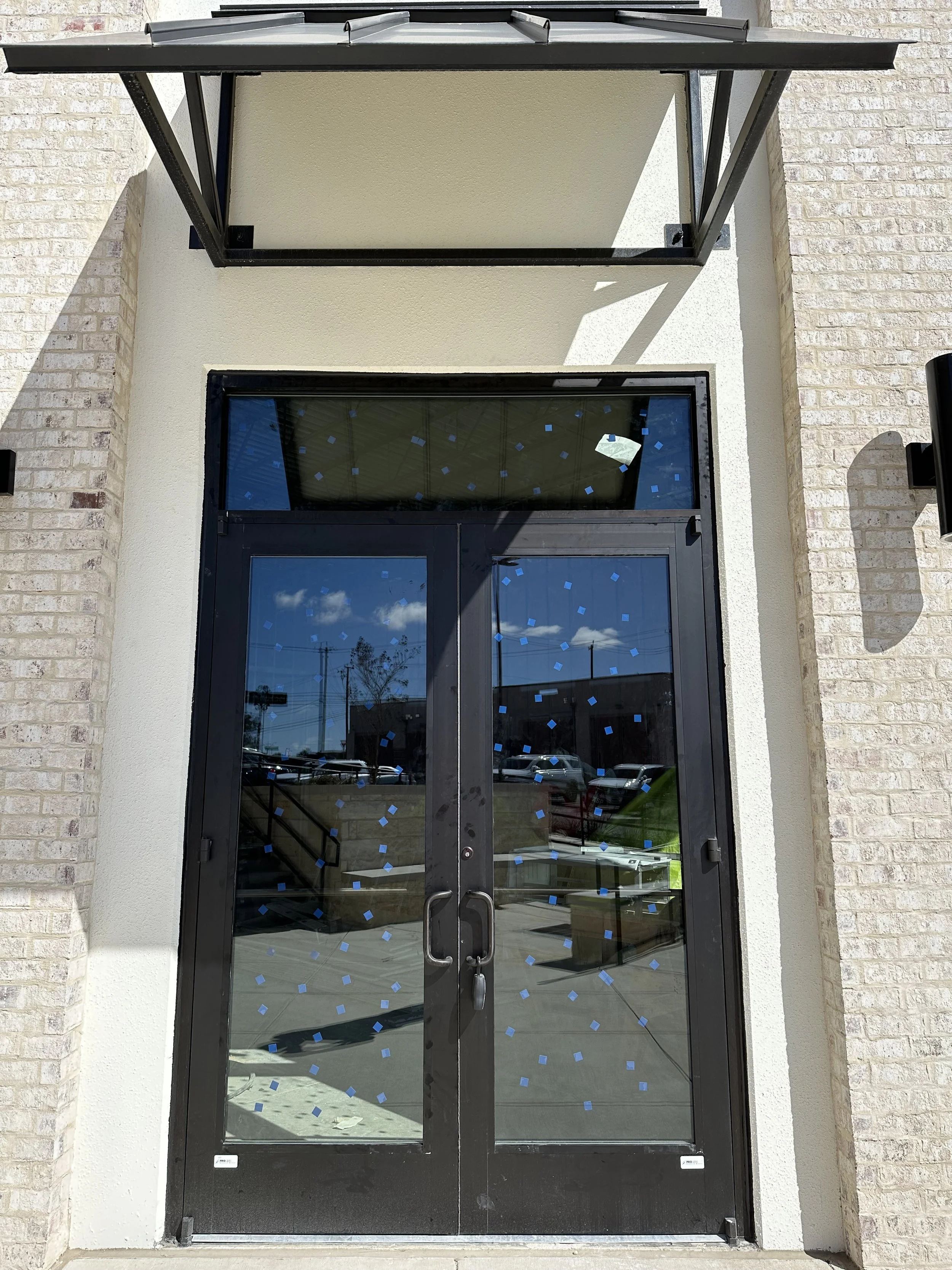 New storefront glass doors installed by Proline Glass & Mirror in San Antonio, TX
