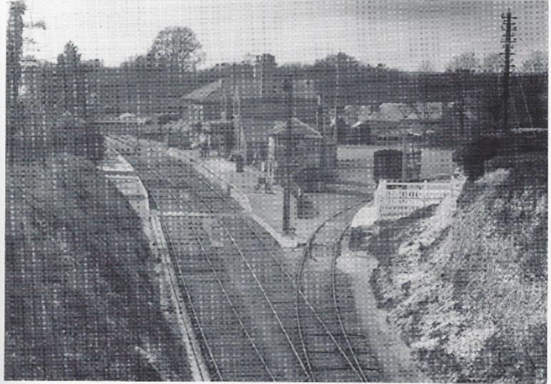  Alresford station c. 1900 with its new grain store to the right (now flats and a gym on Station Rd) 