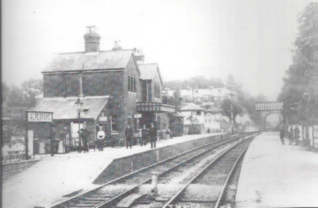  Alresford station looking east, 1910 
