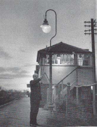  Lighting the still existing gas lamp. 