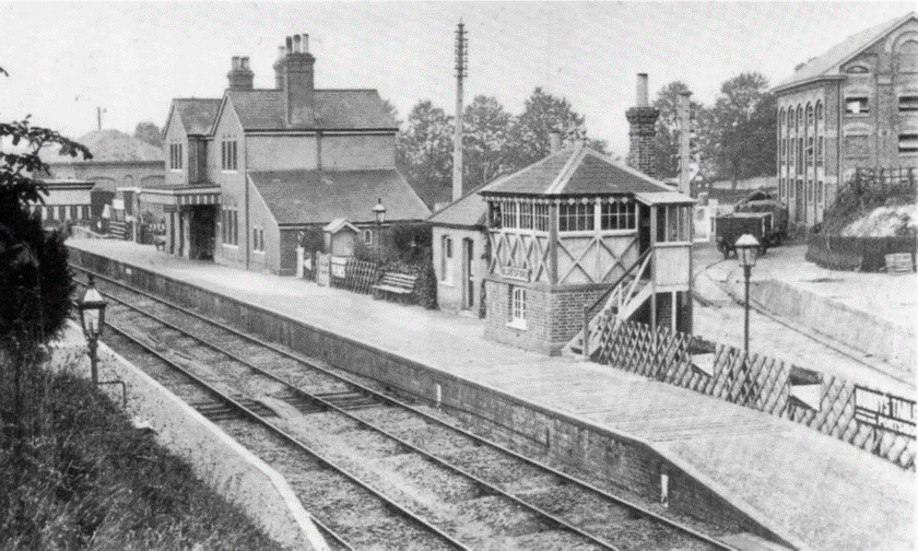  Alresford station looking west, 1910 