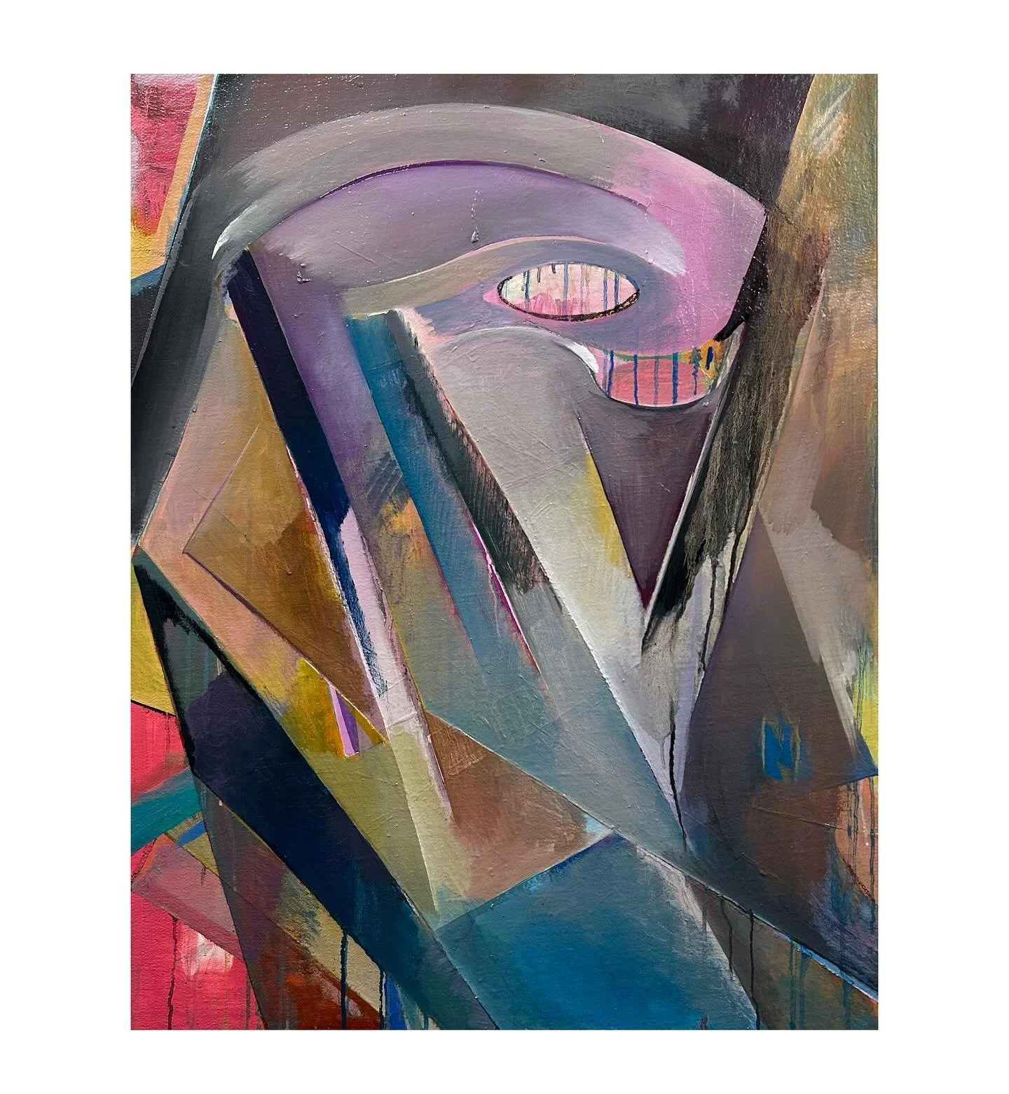 The City, Hanging [Oil on herringbone linen mounted on board] [Spring - Winter &lsquo;23].

Looking back at a few paintings from last year. Here&rsquo;s an ever familiar exploration of a motif - an invented medieval hilltop town, but hanging. I&rsquo
