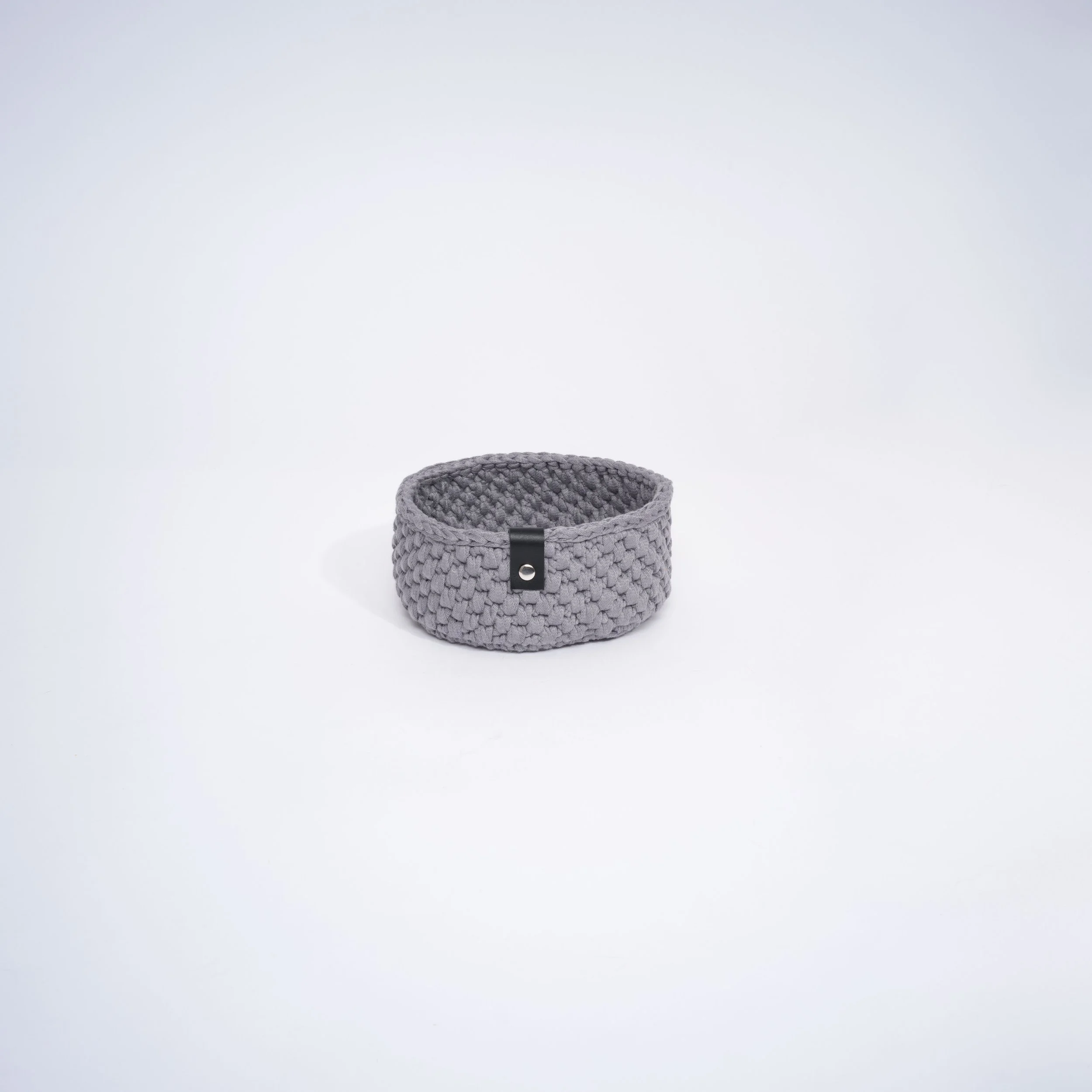 Hæklet kurv, Rund, Lille