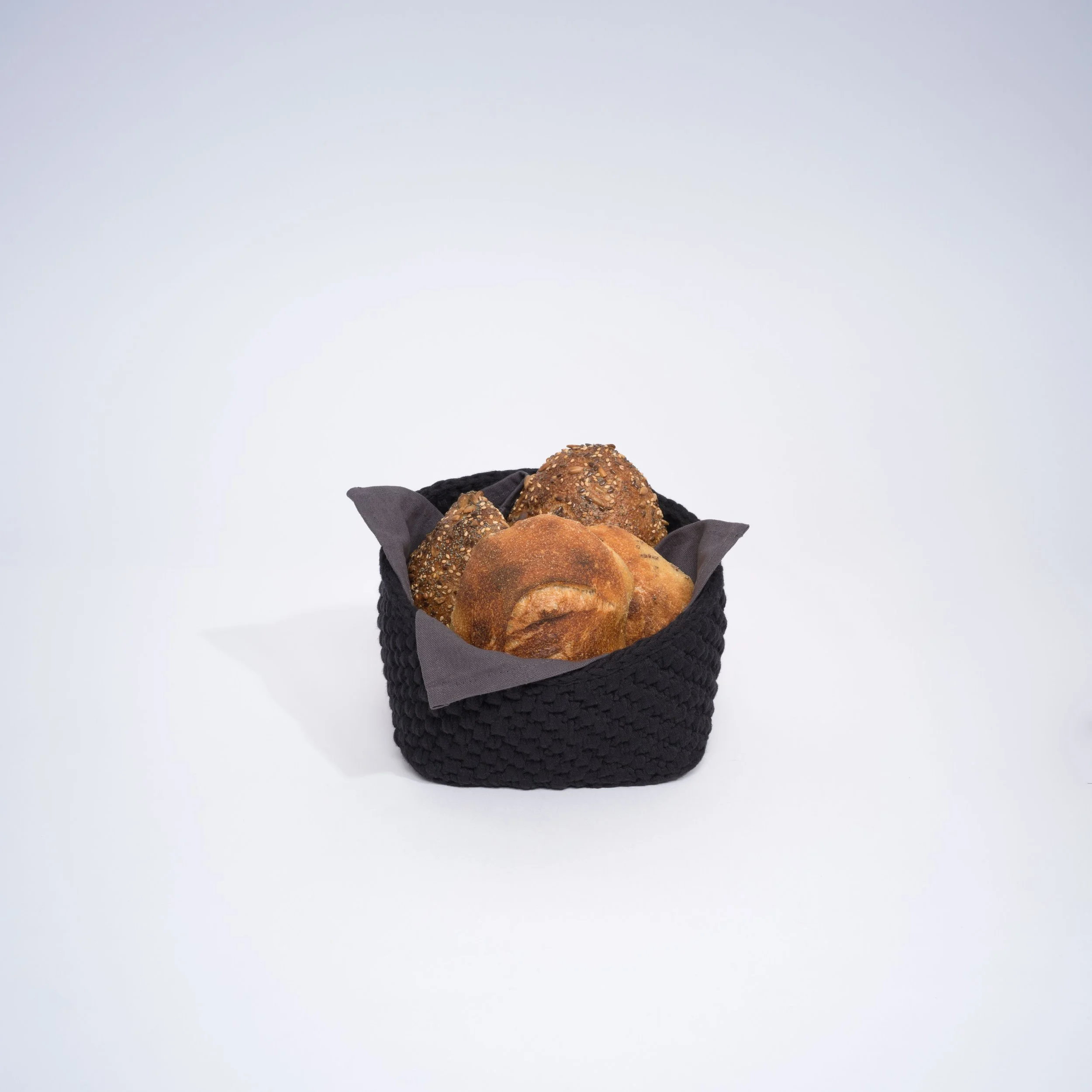 Hæklet kurv, Kvadratisk, Høj