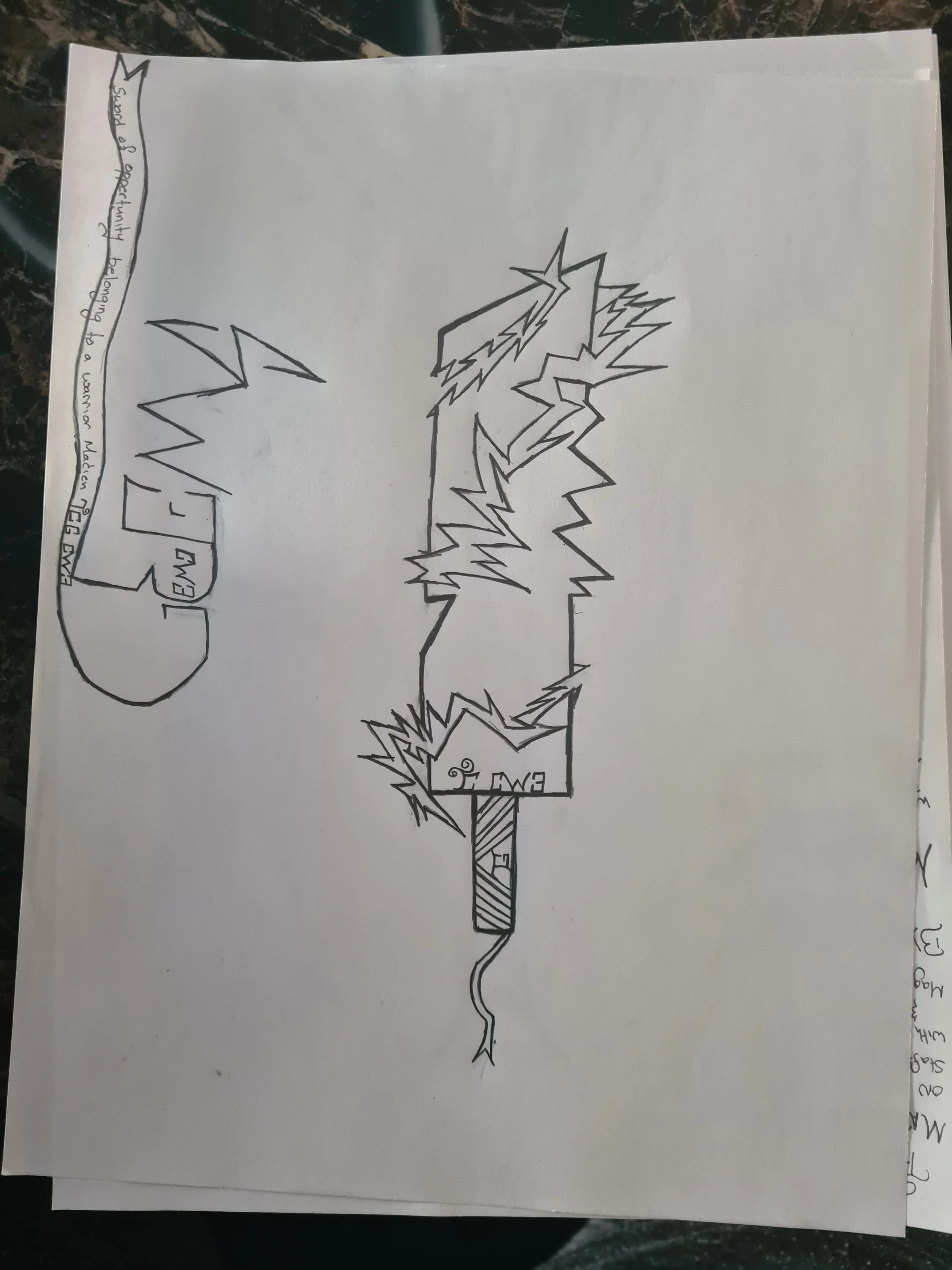 No one knows the true history behind this blade. Only its story remains. Some say it was the blade of a famous Shieldmaiden Name Tracey-Ann CW3. others think that the TC CW3 on the blade is not a name but a code of sorts. One thing is certain, this a