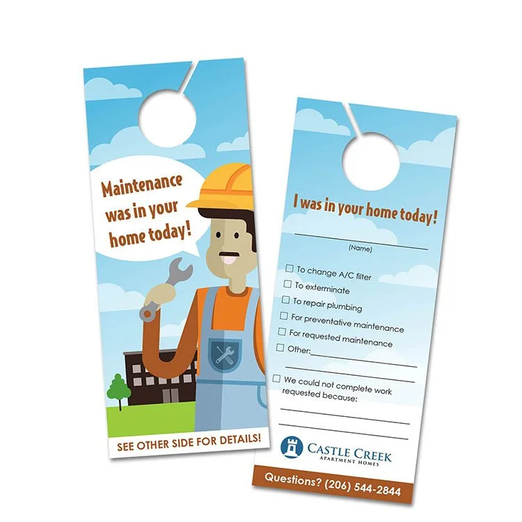 MAINTENANCE DOOR HANGER
